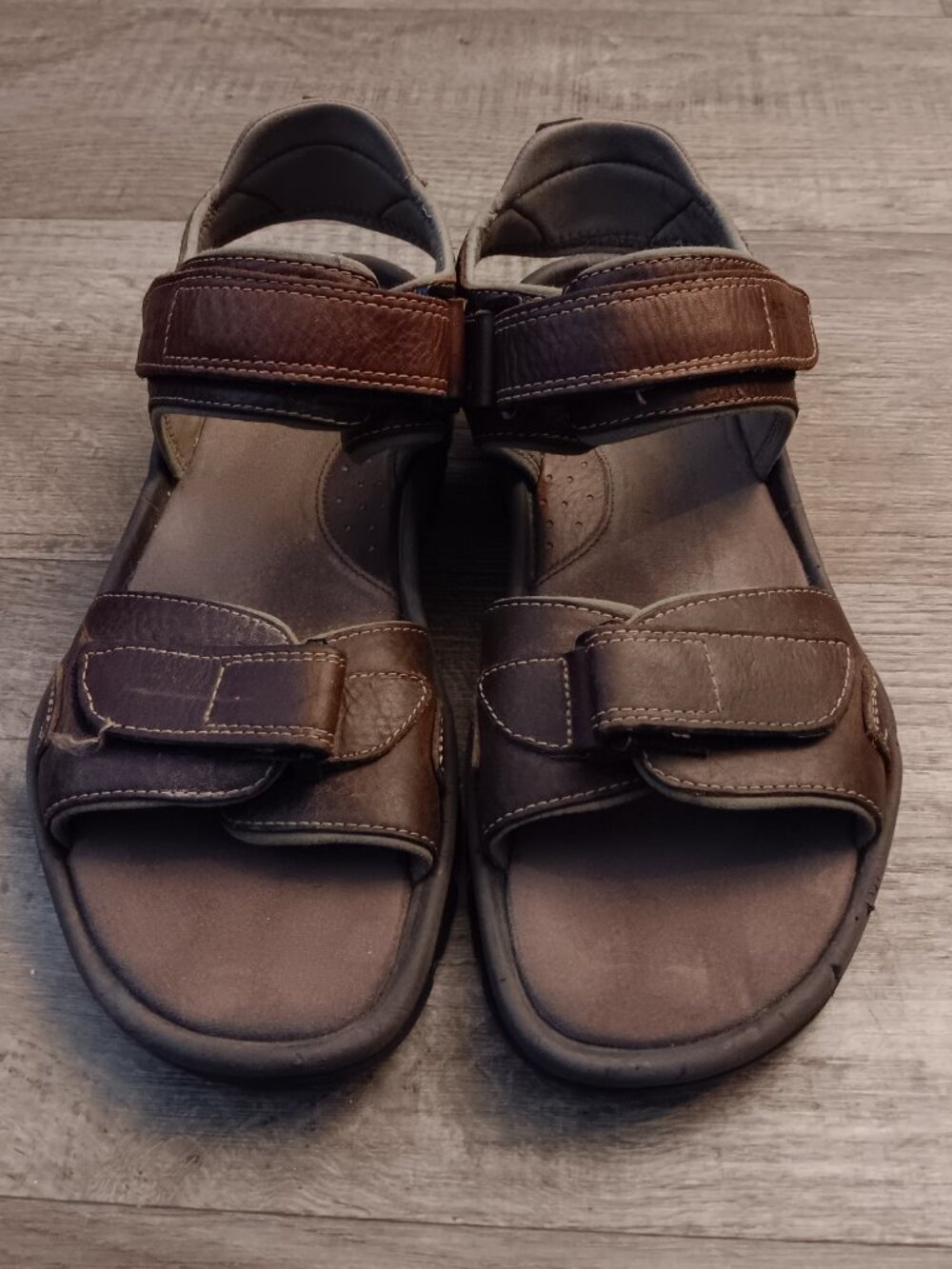 Rockport Rocklake Flat Leather Sandals Men's Size 10.5